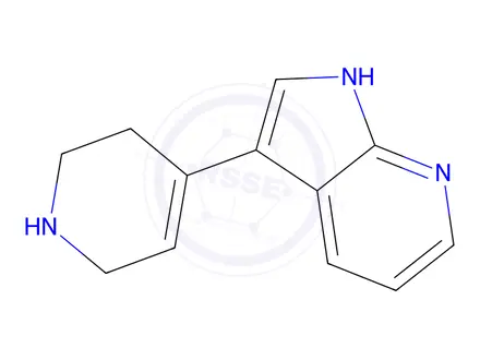 Chemical structure of 3-(1,2,3,6-Tetrahydro-4-pyridinyl)-1H-pyrrolo[2,3-b]pyridine 2HCl