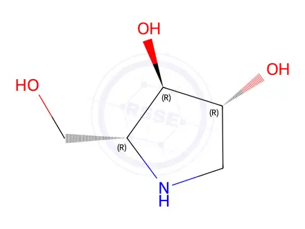 Chemical structure of 1,4-Dideoxy-1,4-Imino-D-Arabinitol