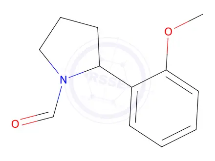 Chemical structure of 2-(2-Methoxyphenyl)pyrrolidine-1-carbaldehyde