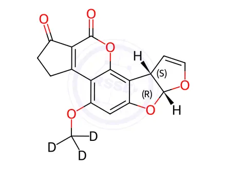 Chemical structure of Aflatoxin B1-d3