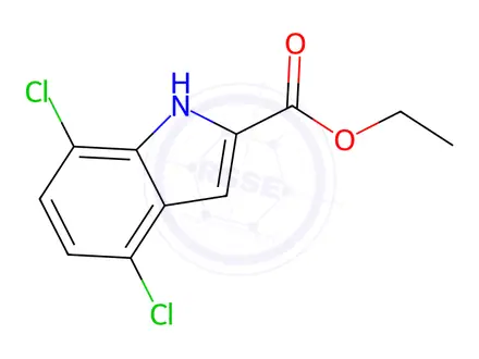 Chemical structure of Ethyl 4,7-dichloro-1H-indole-2-carboxylate