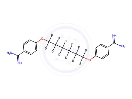 Chemical structure of Hexamidine-d12 Dihydrochloride