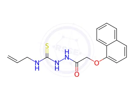 Chemical structure of N-allyl-2-(2-(naphthalen-1-yloxy)acetyl)hydrazine-1-carbothioamide