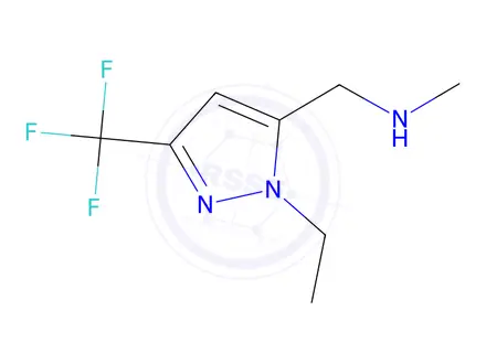 Chemical structure of 1-[1-Ethyl-3-(trifluoromethyl)-1H-pyrazol-5-yl]-N-methylmethanamine