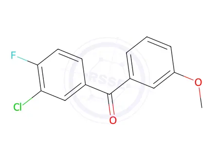 Chemical structure of (3-Chloro-4-fluorophenyl)(3-methoxyphenyl)methanone