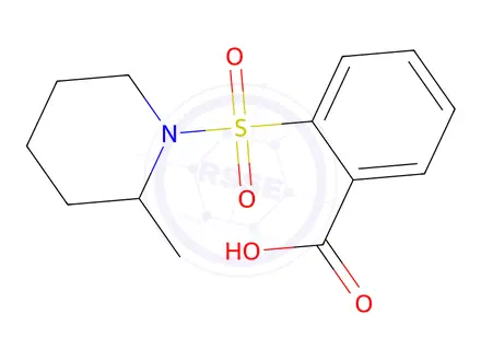 Chemical structure of 2-[(2-methylpiperidin-1-yl)sulfonyl]benzoic acid