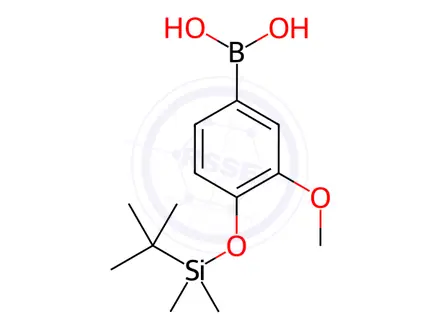Chemical structure of (4-((Tert-butyldimethylsilyl)oxy)-3-methoxyphenyl)boronic acid