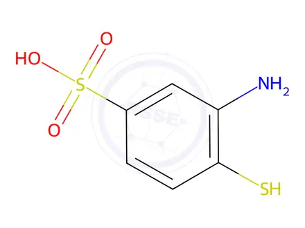 Chemical structure of Benzenesulfonic acid, 3-amino-4-mercapto-