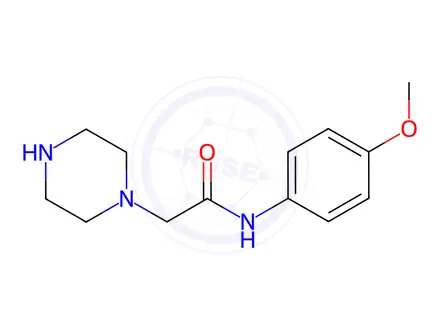 Chemical structure of N-(4-Methoxyphenyl)-2-piperazin-1-ylacetamide dihydrochloride