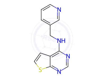Chemical structure of n-(Pyridin-3-ylmethyl)thieno[2,3-d]pyrimidin-4-amine