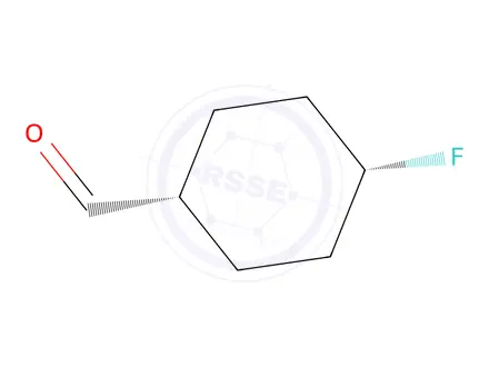 Chemical structure of cis-4-fluorocyclohexane-1-carbaldehyde