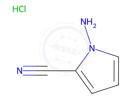 Chemical structure of 1-amino-1H-pyrrole-2-carbonitrile hydrochloride