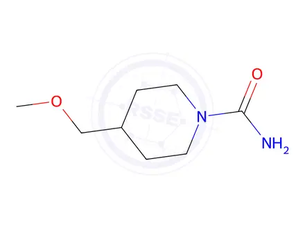 Chemical structure of 4-(Methoxymethyl)piperidine-1-carboxamide