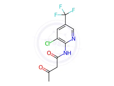 Chemical structure of N-(3-chloro-5-(trifluoromethyl)pyridin-2-yl)-3-oxobutanamide