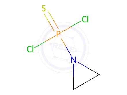 Chemical structure of Aziridin-1-ylphosphonothioic Dichloride