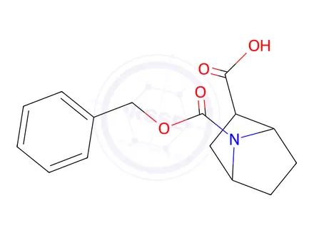 Chemical structure of 7-((Benzyloxy)carbonyl)-7-azabicyclo[2.2.1]Heptane-2-carboxylic acid