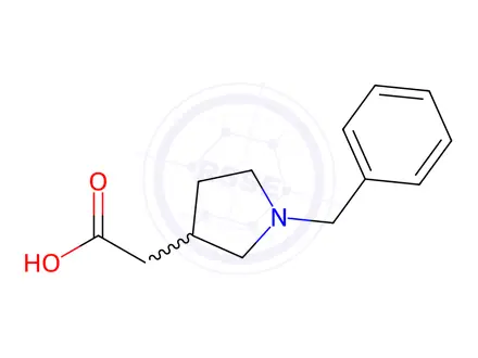 Chemical structure of 2-(1-Benzyl-3-pyrrolidinyl)acetic acid