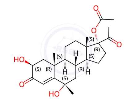 Chemical structure of 2-beta,6-beta-Dihydroxy-Medroxyprogesterone Acetate