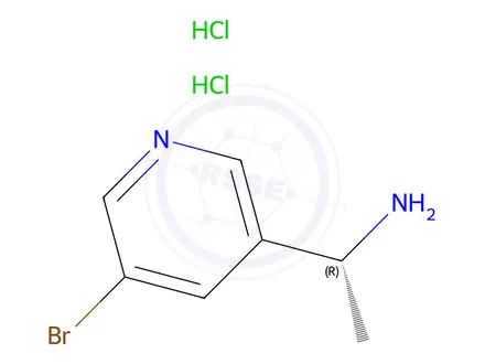 Chemical structure of (1R)-1-(5-BROMO(3-PYRIDYL))ETHYLAMINE DIHYDROCHLORIDE