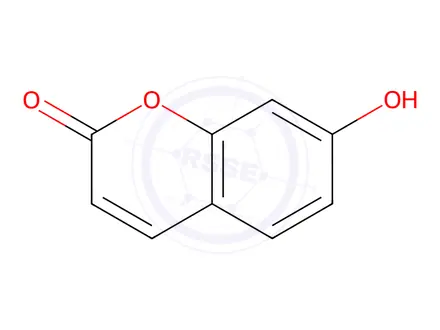 Chemical structure of 7-Hydroxycoumarin