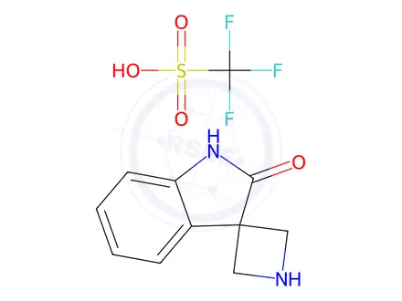 Chemical structure of 1',2'-dihydrospiro[azetidine-3,3'-indole]-2'-one trifluoromethanesulfonic acid