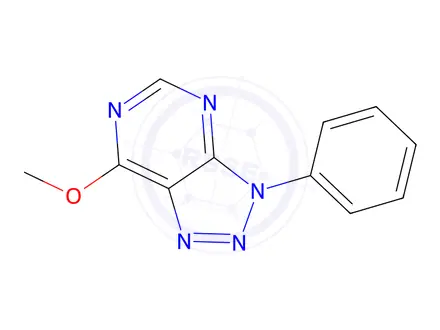 Chemical structure of 7-Methoxy-3-phenyl-3H-[1,2,3]triazolo[4,5-d]pyrimidine