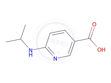 Chemical structure of 6-[(propan-2-yl)amino]pyridine-3-carboxylic acid