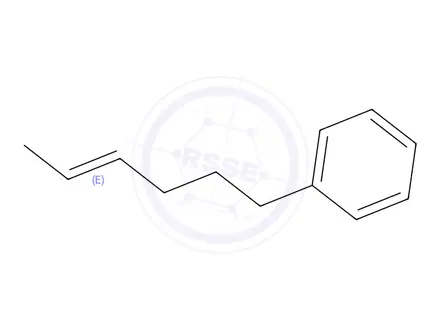 Chemical structure of TRANS-6-PHENYL-2-HEXENE
