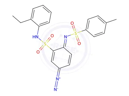 Chemical structure of N-[4-diazo-2-[[(2-ethylphenyl)amino]sulphonyl]cyclohexa-2,5-dien-1-ylidene]-p-toluenesulphonamide