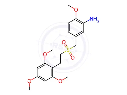 Chemical structure of 2-Methoxy-5-(((2,4,6-trimethoxyphenethyl)sulfonyl)methyl)aniline