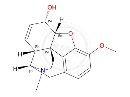 Chemical structure of codeine hydrobromide