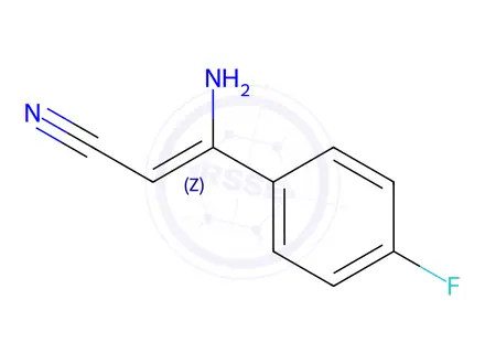 Chemical structure of (Z)-3-Amino-3-(4-fluoro-phenyl)-acrylonitrile