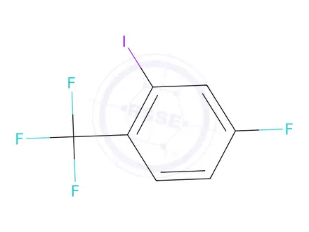 Chemical structure of 4-Fluoro-2-iodo-1-(trifluoromethyl)benzene