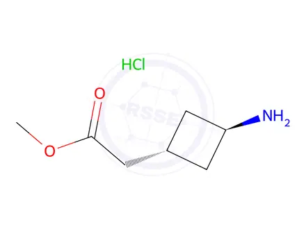 Chemical structure of methyl trans-2-(3-aminocyclobutyl)acetate;hydrochloride
