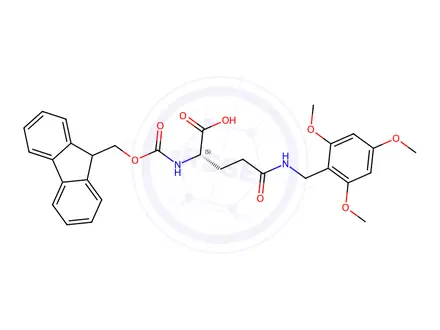 Chemical structure of Fmoc-Gln(Tmob)-OH