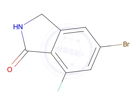 Chemical structure of 5-Bromo-7-fluoroisoindolin-1-one