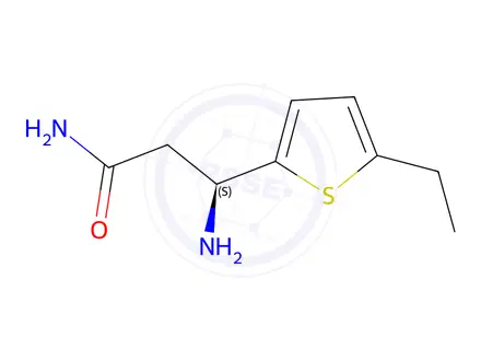 Chemical structure of (S)-3-Amino-3-(5-ethylthiophen-2-yl)propanamide