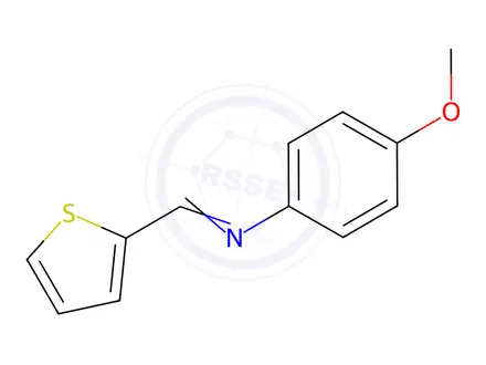 Chemical structure of 4-Methoxy-N-(2-thienylmethylene)benzeneamine