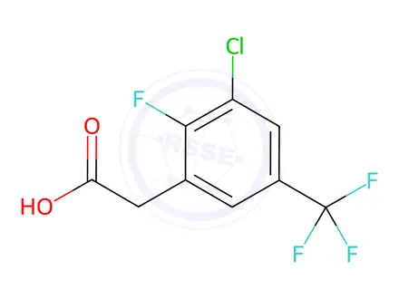Chemical structure of 3-Chloro-2-fluoro-5-(trifluoromethyl)-phenylacetic acid