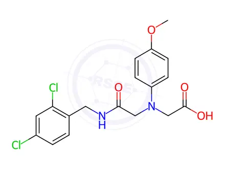 Chemical structure of [{2-[(2,4-Dichlorobenzyl)amino]-2-oxoethyl}-(4-methoxyphenyl)amino]acetic acid