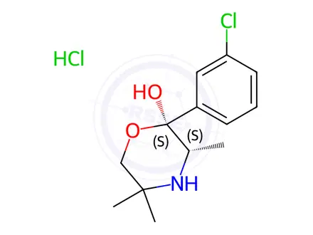 Chemical structure of (S,S)-Hydroxy Bupropion Hydrochloride