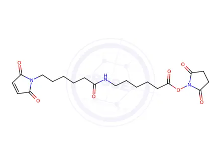 Chemical structure of 6-[N-(6-Maleimidocaproyl)]caproic acid NHS