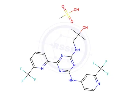 Chemical structure of Enasidenib Mesylate