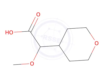 Chemical structure of 2-methoxy-2-(oxan-4-yl)acetic acid