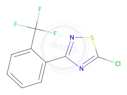 Chemical structure of 5-Chloro-3-[2-(trifluoromethyl)phenyl]-1,2,4-thiadiazole