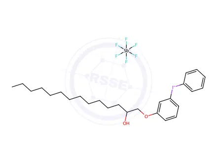 Chemical structure of PHENYL-[M-(2-HYDROXYTETRADECYLOXY)PHENYL]IODONIUM HEXAFLUOROANTIMONATE