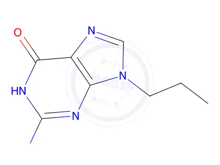 Chemical structure of 2-Amino-9-propyl-1H-purin-6(9H)-one