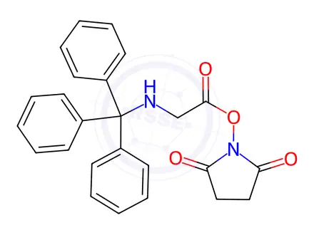 Chemical structure of 1-[[[(Triphenylmethyl)amino]acetyl]oxy]-2,5-pyrrolidinedione