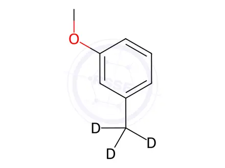 Chemical structure of 3-Methoxytoluene-α,-α,-β-d3