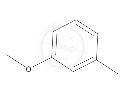 Chemical structure of m-methylanisole